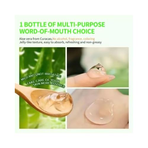 BLOSSOMBLISS Aloe Vera Gel from Freshly Cut Pure Aloe Vera - for Skin, Hair, Face and Scalp - Deep Hydration, After Sun