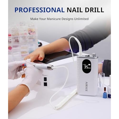 Nail Dust Collector, Cordless Dust Collector Nail Tech, Professional 1000PA Nail Fan Vent Dust Collector Extractor Dust Suction Machine for Acrylic Nails Polishing, Nail Salon&Home