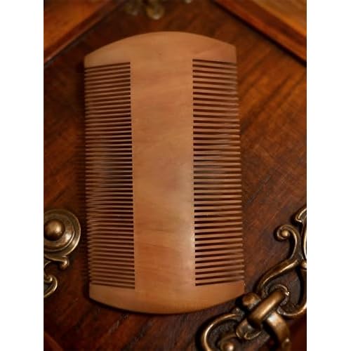 Sandalwood Beard Comb for Men - Pocket Size Wooden Beard Comb, Fine & Wide Teeth, Natural Premium Grooming Tool for Beards and Mustaches