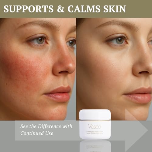 Gernetic VASCO Sensitive Skin Cream, Facial Moisturizer for Sensitive Skin, Helps Reduce the Appearance of Redness, with Chamomile & St. John¡¯s Wort - 50ml/1.7 Fl Oz