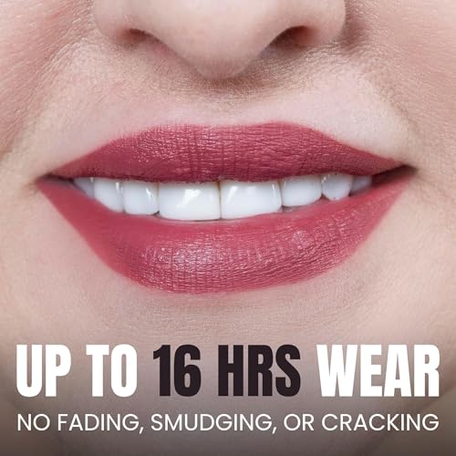 Matte Liquid Lipstick Long Lasting Waterproof Lip Color Rich Pigment Kiss Proof Non Sticky Lip Stain Quick Dry Full Coverage Lip Makeup for Bold Lips 90s Style, 90¡¯s