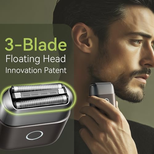 KEMEI Hair Trimmer for Men, Professional Hair Clippers Cordless Zero Gapped Trimmer with LCD Display Trimmers for Barbers with T Blade Beard Trimmers 3 Adjustable Speeds KM-1919 Silver