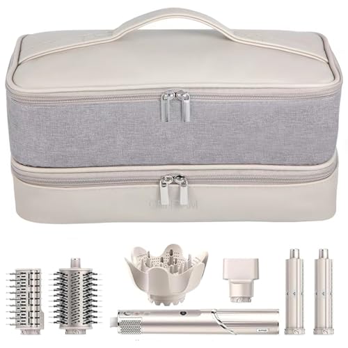 Double-Layer Airwrap Travel Case for Shark Flexstyle, Carrying Storage organizer bag for Shark Flexstyle or FlexFusion, Travel Bag for Shark Flexstyle/Dyson Airwrap Styler and Attachments