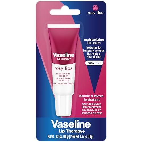 Vaseline Lip Therapy Rosy Lips Moisturizing Lip Balm -Twin Pack,(Pack of 4)