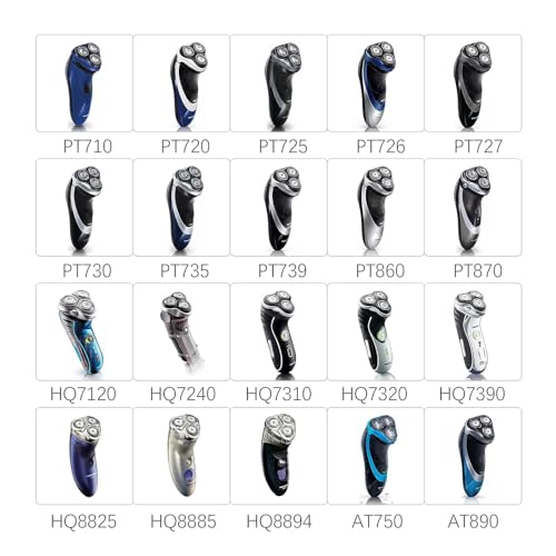 HQ8 Replacement Heads for Philips Norelco Shavers, Compatible with Philips Razor and Aquatec Shavers PT710 PT715 PT720 Heads, 6PCS