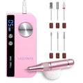 Electric Nail Drill Machine Professional, 35000 RPM Cordless Nail File, Portable Rechargeable Nail Drill and Bits for Acrylic Gel Nails Polishing Removing