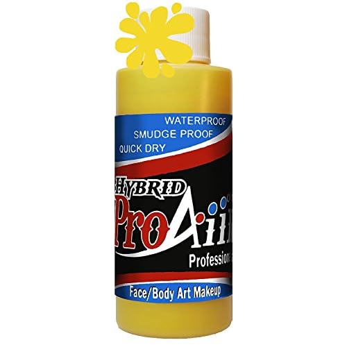 ProAiir Face and Body Painting Makeup - 4oz (120ml) Yellow