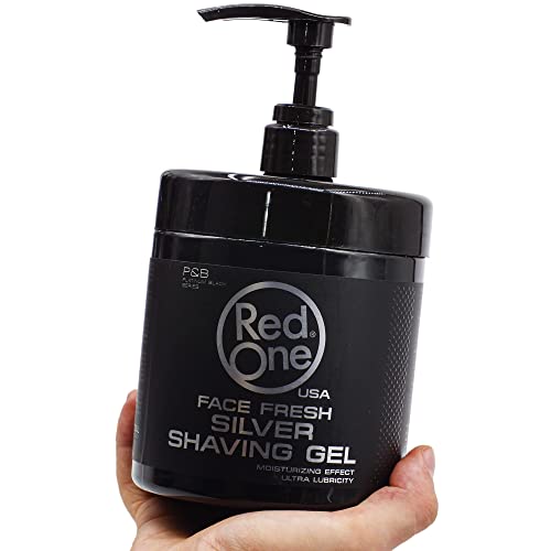 Redone Silver Shaving Gel 1000ml | Professional Barber-Grade Shave Gel for Men | Transparent Formula with Cooling Effect | Smooth Glide, Moisturizing & Anti-Irritation Shaving Gel for Close Shaves