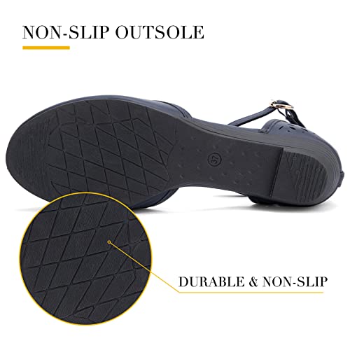 MaxMuxun Sandals for women 2026 Closed Toe Flats Roman Ankle Strap Cage Comfortable Summer Beach Dressy Shoes