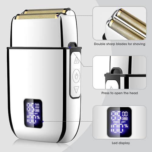 Lanumi Professional Hair Clippers Electric Razor Shavers Men 3 Piece Set Rechargeable Clippers and Trimmers Beard Trimmer Barber Kit with Travel Case Clippers for Hair Cutting Gifts for him