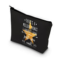 BDPWSS Musical Makeup Bag There's a Million Things I Haven't Done But Just You Wait Musical Quote Cosmetic Bag Zipper Pouch Musical Gift (million things bl)