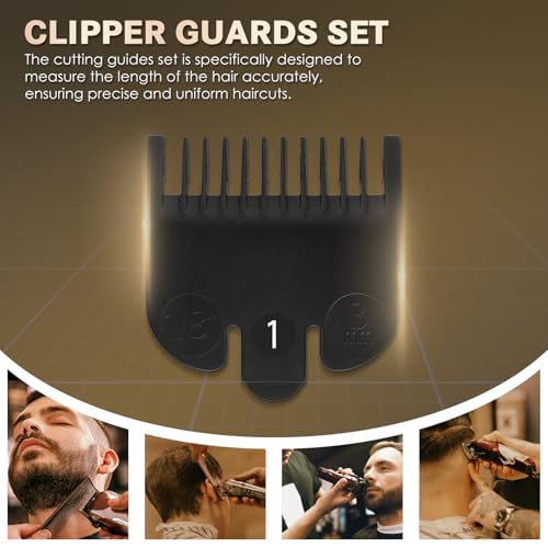 For Wahl #1 Guide Comb Attachment 1/8"(3.0 mm), Replacement Guide Comb Compatible with Wahl clipper guards set Hair Clipper and Trimmer,Cutting Guard Attachment Model 3114-001,Black(2 Pack)