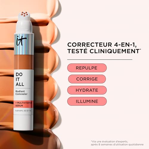 IT Cosmetics Do It All Radiant Concealer ¡©¡©? Makeup Concealer ? Hydrate & Brighten ? Creaseless Medium Coverage & Radiant Finish ¡©¡©? Niacinamide & Hyaluronic Acid - 0.2 Fl Oz