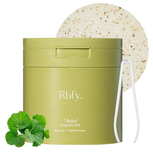 7 Relief Ampoule Pad (100 pads) ? Quick Calming & Soothing Serum-Infused Toner Pads with 7 Herbal Blend, Moisturizing Comfort for Stressed and Sensitive Skin | Family-Friendly, Korean Skincare