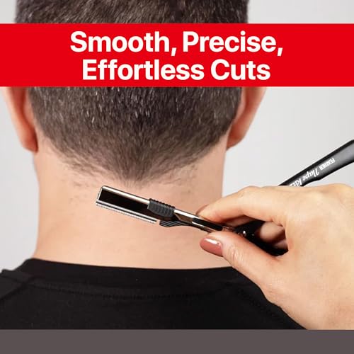 Feather - Nape and Body Razor Kit ? Professional Use Hair Cutting Tool - Includes Nape Razor, 10 Nape Blades & 2 oz Blade Glide ? Ideal for Nape, Sideburns, Eyebrows, and Bikini Line ? Made in Japan