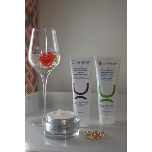 Bluelene HandPlus+ Collagen Boosting Advanced Age Repair Cream with Methylene Blue and Niacinamide, and Hexylresorcinol and Tranexamic Acid. Deep Hydration. Suitable for Sensitive Skin