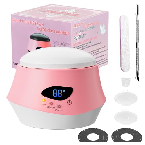 50W Nail Steamer Remover, Professional Bask La Steam Pro Gel Remover, Acetone-proof Gel Nail Polish Remover Machine for Salon and Home