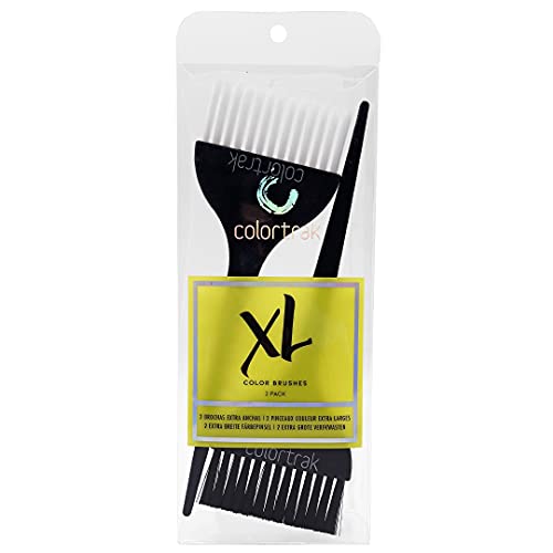 Colortrak Extra Wide Hair Color Brushes, 3 inch Bristle Width Cuts Application time, Firm Bristles, 1 Extra Wide Brush with Ultra-Soft Feather Bristles, Sustainable Wheat Fiber Handles