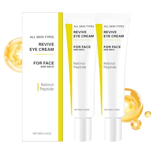 2PCS Revive Eye Cream,Revive Eye Cream with Retinol Peptide,Reduces Wrinkles Firming & Hydrating EyeCream for All Skin Types
