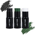 Face Body Paint Stick (BLACK+WHITE+GEEEN)£¬Water Resistant Sports Body Makeup Athletes Softball£¬ Professional Halloween Face Makeup Kit £¬for Halloween costume£¬ Zombie Clown Vampire