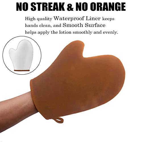 3 Pack Self Tanner Mitt Applicator Kit - Premium Sunless Tanning Mitts & Gloves Set with Double-Sided Waterproof Design for Streak-Free Application
