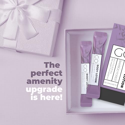 Go Essentials Travel Size Lotion Packets ? Single Use Body and Hand Lotion for Hydrated Skin and Toiletries. Airline Friendly ? Portable Bulk. Womens Gift Set