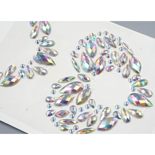 Topz Belly Button Ring Rhinestone body gems body jewels self adhesive sticker festival fashion body jewellery Decrations Body Glitter Tattoo Beauty Makeup Stickers