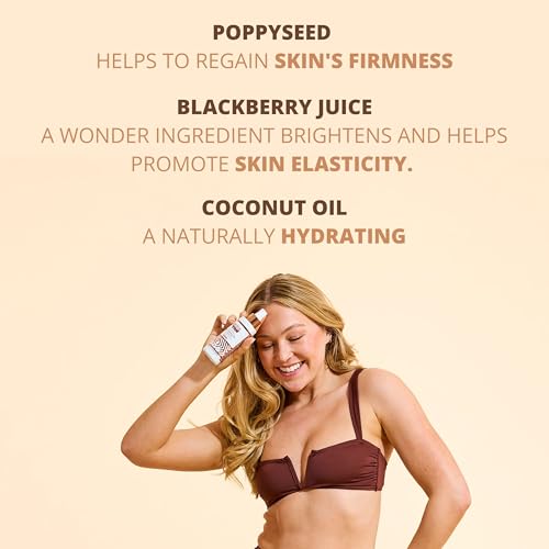 Skinny Tan Tan and Tone Self Tanning Oil Spray - No Need to Rinse - Hydrating and Toning Self Tanner for Healthier Looking Skin - Blurs Appearance of Stretch Marks - Dark Self Tan - 4.9 oz