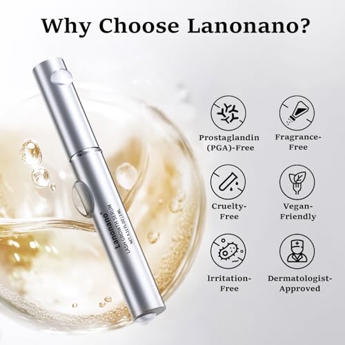 Lash Serum, Eyelash Growth Serum for Longer & Thicker Lashes, Eyelash Rapid Growth, Vegan & Cruelty-Free, 0.1 Fl Oz (3ml)