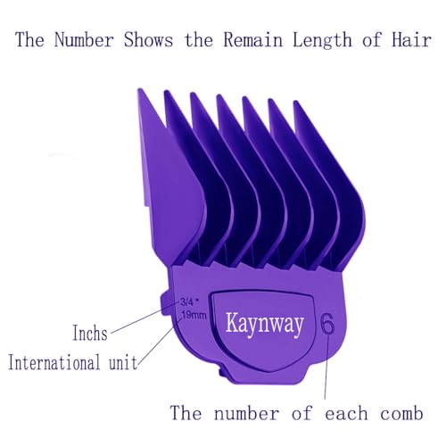 for Andis Clipper Guards, Professional Clipper Guard Comb Guides with Magetic Clip for Andis Master/Envy/bgrc/Ultra Edge Hair Clippers - Size #2,3&4 -Length 1/4¡±, 3/8¡±,1/2¡± (3Pack Purple)