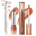 3PCS Lip Combo Set ? Matte Lip Liner Pencil, Hydrating Tint Lipstick & Shine Gloss, Non-Sticky Long-Lasting Plumping Lip Makeup Kit for Women, Volume Sculpt Trio, 02