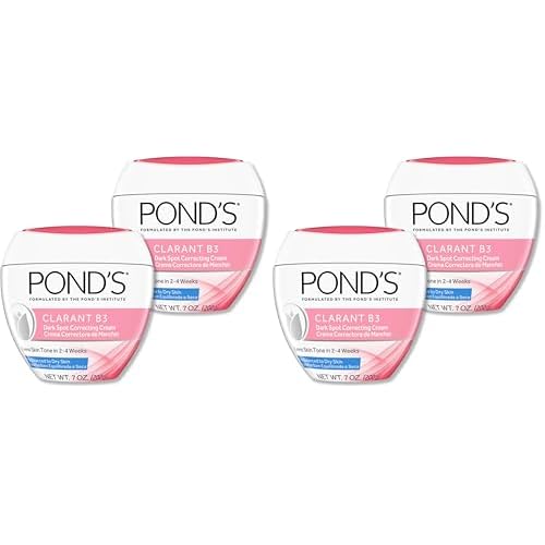 POND'S Clarant B3 Dark Spot Correcting Cream ? Daily Moisturizer for Dry Skin ? Moisturizing Face Cream with Vitamins B3 & C-? Dermatologist Tested,7 oz,(Pack of 4)