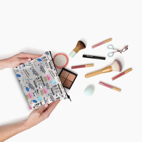 XYANFA Anesthesia Makeup Bag Anesthesiologist Gift Anesthesia Tech Week Gift Technician Gift Anesthetist Nurse Doctor Cosmetic Bag (I LIKE PEOPLE)