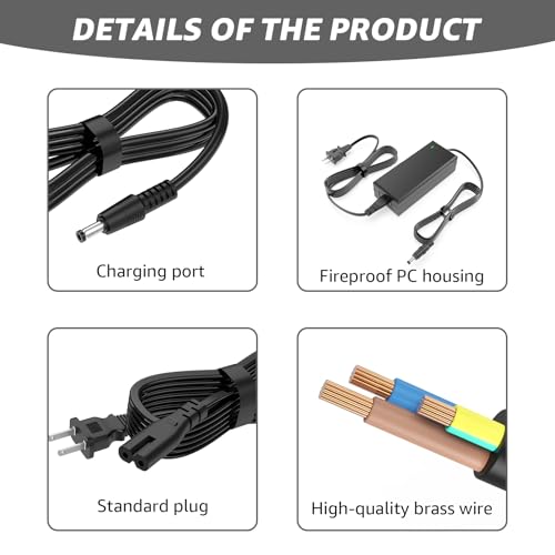 42V 2A for Hiboy S2 Pro Charger Compatible with Hiboy S2 Pro, S2 Lite, S2, KS4, KS4 Pro, NEX, NEX3, NEX5 Replacement Charger Power Supply