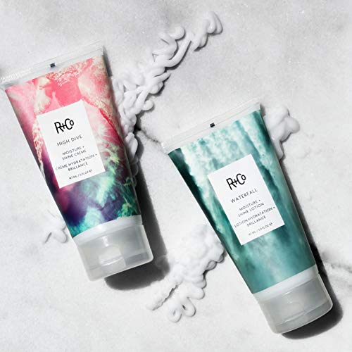 R+Co WATERFALL Moisture + Shine Lotion ? Lightweight Hydration & Frizz Control, Softens & Adds Shine, All Hair Types