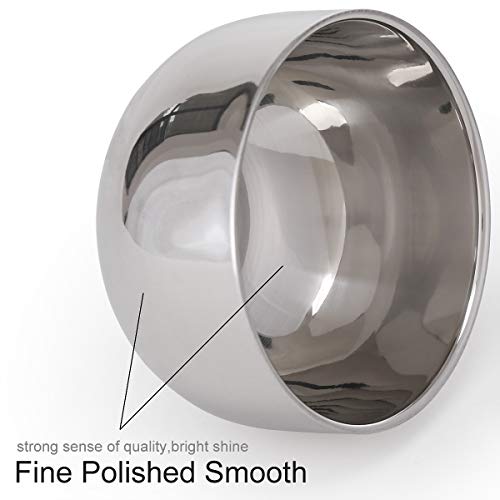 Akstore Men's Durable Shave Soap Cup Stainless Steel Heat Insulation Smooth Shaving Mug Bowl (Medium)