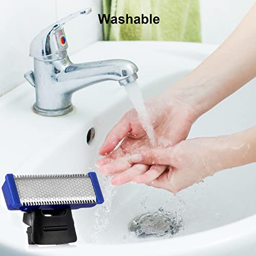 6PCS LinMei Replacement Shaver Heads for 1st Generation Micro Touch Solo Men's Trimmer with 2 Cleaning Brushes