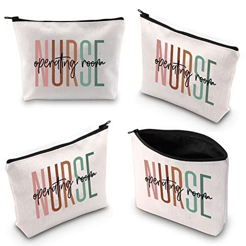 XYANFA Operating Room Nurse Makeup Bag - Cosmetic Bag - White - Waterproof - Cotton and Linen - Female Adult Nurses