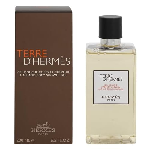 Hermes Terre d'Hermes for Men Hair and Body Shower Gel, 6.5 Ounc