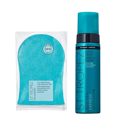 St.Tropez Self Tan Express Mousse, Fast Acting Fake Tan, Develops in 1-3 Hours, Streak-Free Finish, Vegan, Natural & Cruelty Free, 6.7 Fl Oz