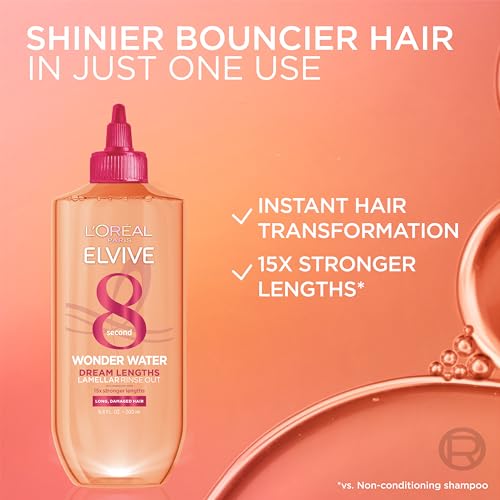 L'Oreal Paris Elvive Dream Lengths 8 Second Wonder Water Detangling Lamellar Rinse Out, 6.8 Ounce