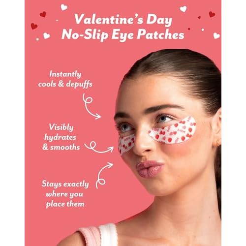 Patchology Eye Want Candy Under Eye Patches for Puffy Eyes, Dark Circles & Wrinkles ? Hydrating Eye Masks, Valentines Day Gifts for Her, Women & Teen Girls, Heart Galentines Gifts for Basket