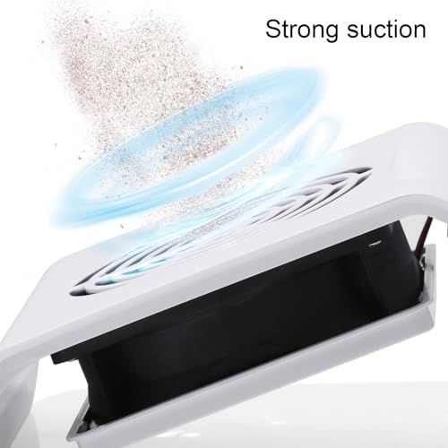 Nail Dust Collector Electric Machine Adjustable Low Noise Suction 80W Vacuum for Salon Studio Nail Vacuum Fan Nail Dust Suction Machine Nail Dust Collector Extractor Nail Art Dust Suction Collector