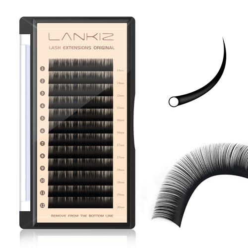 Classic Volume Lash Extension, 0.07 CC Curl 14-20mm Mixed Eyelash Extension Lash Trays, Super Matt Black Individual Lash Extensions for Professional Salon Use