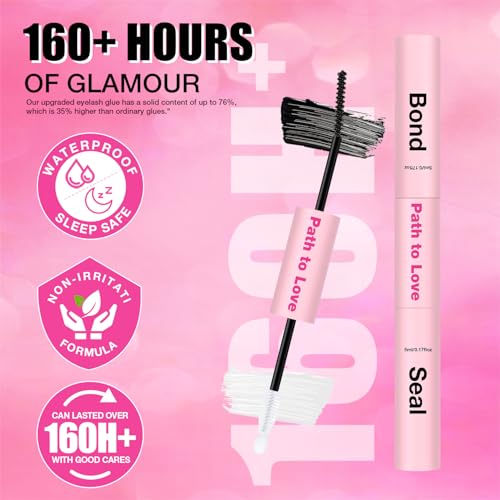 560pcs Lash Clusters Kit with Bond,Seal and Tweezers, Eyelash Extensions 9-16mm, D Curl, 30D+40D Natural Wispy Cluster False Soft Individual Lashes