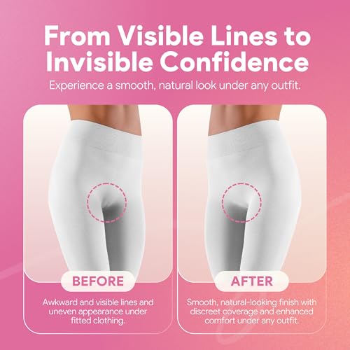 Seamless Concealer Cover for Women (3 Pack), Seamless Smooth Cover, Premium Skin-Safe Silicone Hiders, Invisible Smooth Coverage with Magnetic Storage Case for Leggings & Fitted Outfits