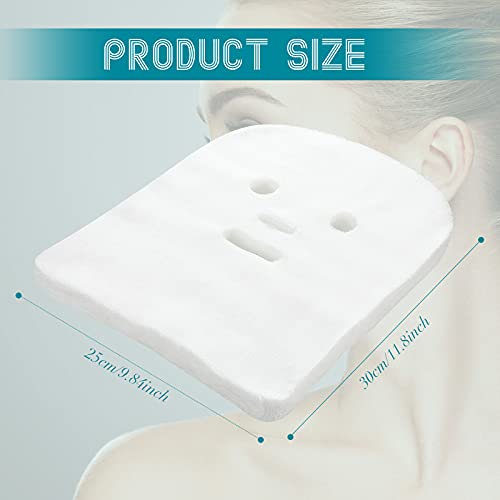 Maitys 150 Pieces Pre-cut Gauze Facial Cotton Beauty Face Pads Gauze Skin Care High Frequency for Facial Spa(10 x 12 Inch,Rectangle Face Style)