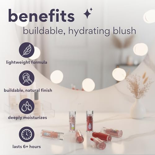 dearcloud Miffy Gentle Crush Serum Blush ? Liquid Blush for Cheeks with Hyaluronic Acid ? Korean Beauty Makeup - .19 fl oz (Be Polite)