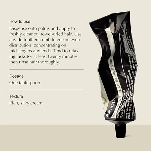 Aesop Rose Hair and Scalp Moisturizing Masque | Conditioning Treatment for Dry Scalps | Instantly Adds Shine and Softness to Hair | 4.1 oz / 120 mL