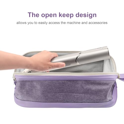 Buwico Airwrap Travel Case for Dyson/Shark Flexstyle, Travel Pouch for Complete Styler and Attachments, Travel Bag for Hair Dryer (Purple)